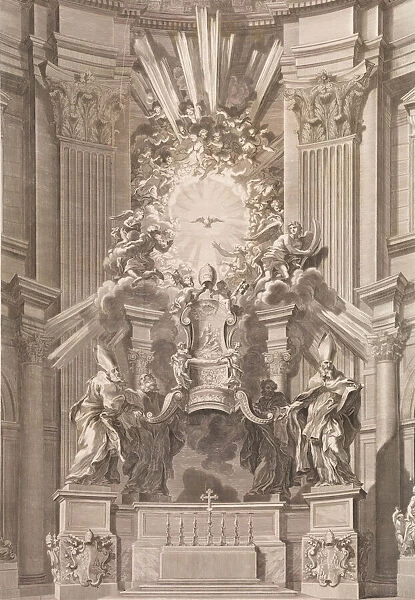 Cathedram S. Petri in interiore templi fronte...Plate 41 from the Album Basili