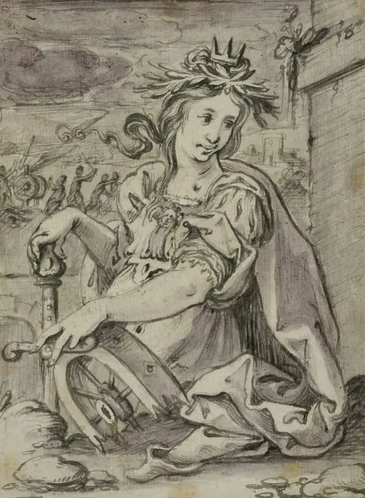 Framed Print : Catherine of Alexandria, unknown date. Creator: Anon Framed Print : Catherine of Alexandria, unknown date. Creator: Anon