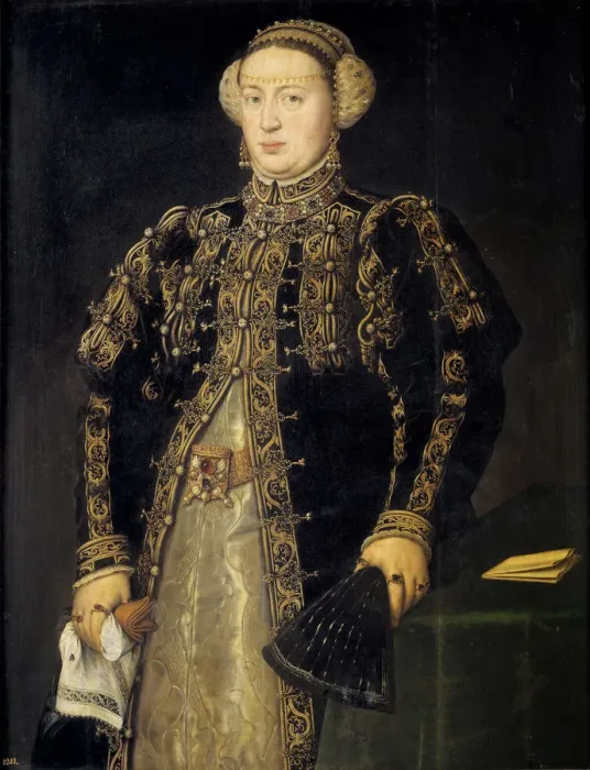 Framed Print : Catherine of Austria (1507-1578), Queen of Portugal, 1552-1553. Artist: Mor, Antonis (Anthonis) (c. 1517-1577) Framed Print : Catherine of Austria (1507-1578), Queen of Portugal, 1552-1553. Artist: Mor, Antonis (Anthonis) (c. 1517-1577)