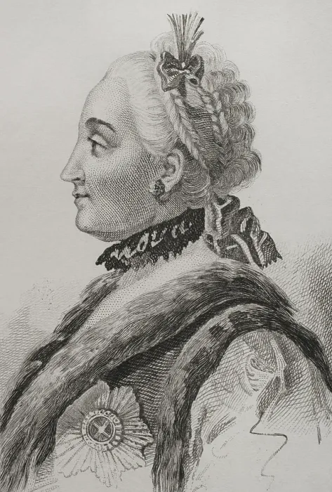 Framed Print : Catherine the Great, 1839. Creator: Mme Lesueur Framed Print : Catherine the Great, 1839. Creator: Mme Lesueur