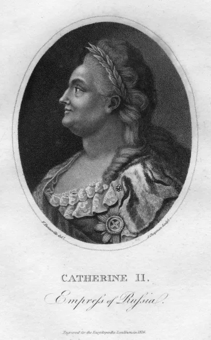 Framed Print : Catherine the Great, Empress of Russia, (1826). Artist: J Chapman Framed Print : Catherine the Great, Empress of Russia, (1826). Artist: J Chapman
