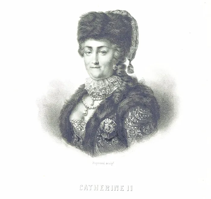 Framed Print : Catherine II, 1855. Creator: Hopwood Framed Print : Catherine II, 1855. Creator: Hopwood