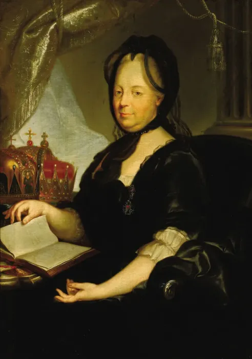 Framed Print : Catherine II in mourning, 1760s. Artist: Meytens, Martin van, the Younger (1695-1770) Framed Print : Catherine II in mourning, 1760s. Artist: Meytens, Martin van, the Younger (1695-1770)