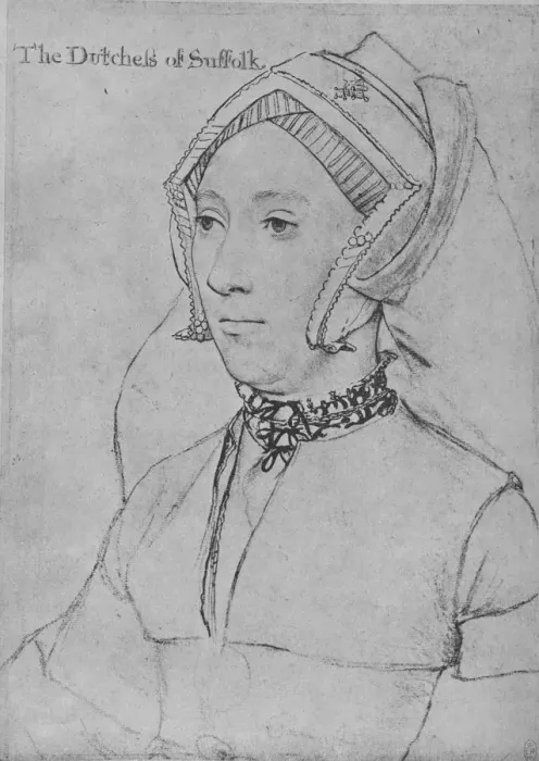 Framed Print : Catherine Willoughby, c1532-1543 (1945). Artist: Hans Holbein the Younger Framed Print : Catherine Willoughby, c1532-1543 (1945). Artist: Hans Holbein the Younger