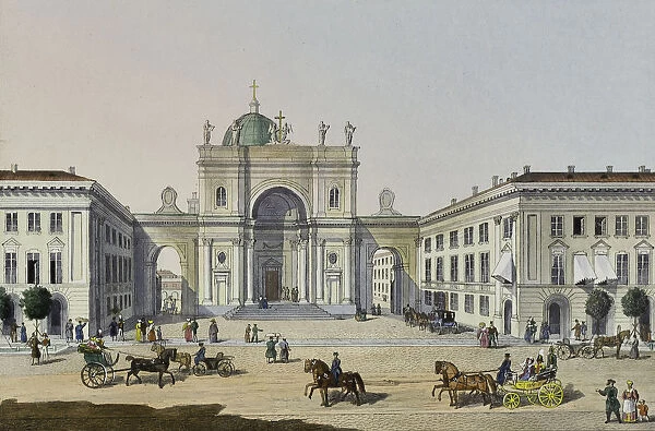The Catholic Church of St. Catherine in Saint Petersburg, First half of the 19th cent Artist: Beggrov, Karl Petrovich (1799-1875)