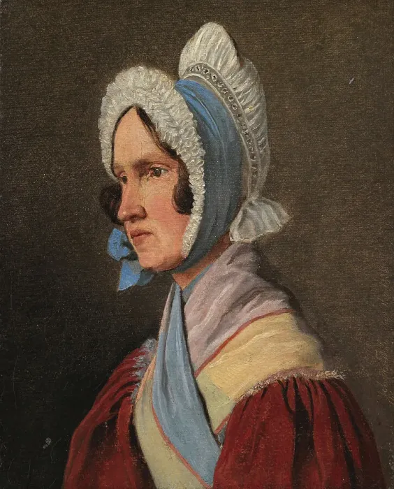 Framed Print : Cathrine Lundbye, née Bonnevie, the artist's mother, 1836. Creator: Johan Thomas Lundbye Framed Print : Cathrine Lundbye, née Bonnevie, the artist's mother, 1836. Creator: Johan Thomas Lundbye