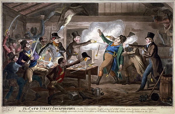 The Cato Street conspirators... 1820. Artist: George Cruikshank