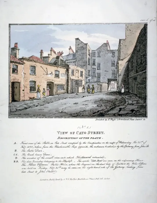 Framed Print : Cato Street, Marylebone, London, 1820. Artist: F Moser Framed Print : Cato Street, Marylebone, London, 1820. Artist: F Moser