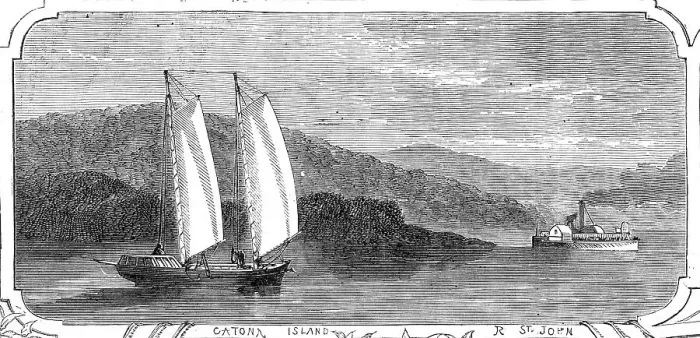 Framed Print : Caton Island, River St. John, 1860. Creator: Smyth Framed Print : Caton Island, River St. John, 1860. Creator: Smyth