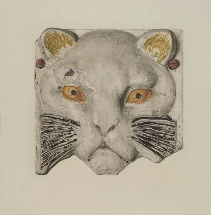 Framed Print : Cats Head, c. 1938. Creator: Harriette Gale Framed Print : Cats Head, c. 1938. Creator: Harriette Gale