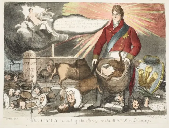 Framed Print : The Cats let out of the bag or the Rats in Dismay, 1811 Framed Print : The Cats let out of the bag or the Rats in Dismay, 1811
