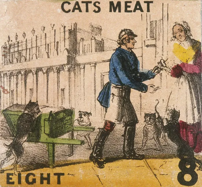 Framed Print : Cats Meat, Cries of London, c1840. Artist: TH Jones Framed Print : Cats Meat, Cries of London, c1840. Artist: TH Jones