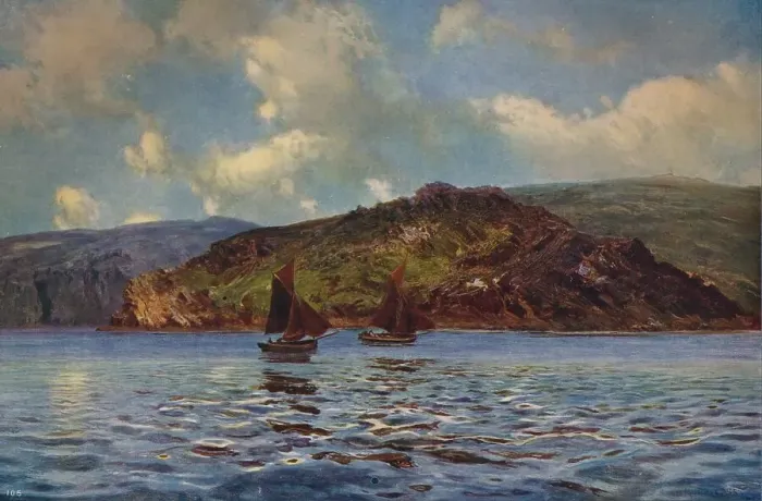 Framed Print : Catspaws off the Land, 1885, (c1915). Artist: Henry Moore Framed Print : Catspaws off the Land, 1885, (c1915). Artist: Henry Moore