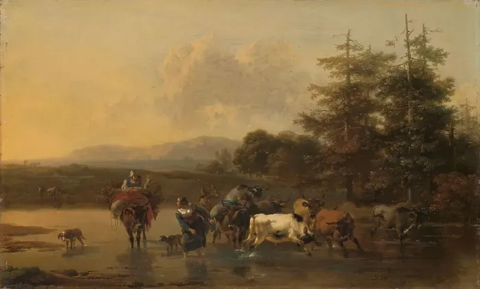 Framed Print : The Cattle Herd, 1656. Creator: Nicolaes Berchem