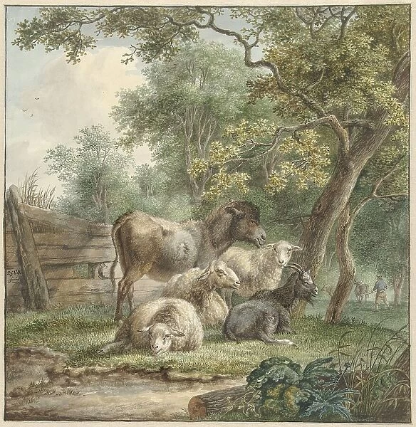 Cattle in an Orchard, c.1790-c.1815. Creator: Pieter Gerardus van Os