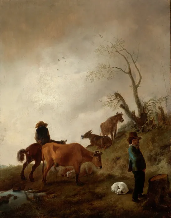 Framed Print : Cattle in Pasture, c1650. Creator: Pieter Wouwerman Framed Print : Cattle in Pasture, c1650. Creator: Pieter Wouwerman