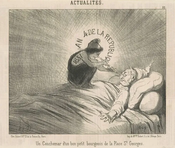 Framed Print : Un cauchemar d'un...Bourgeois de la Place St. Georges, 19th century. Creator: Honore Daumier Framed Print : Un cauchemar d'un...Bourgeois de la Place St. Georges, 19th century. Creator: Honore Daumier