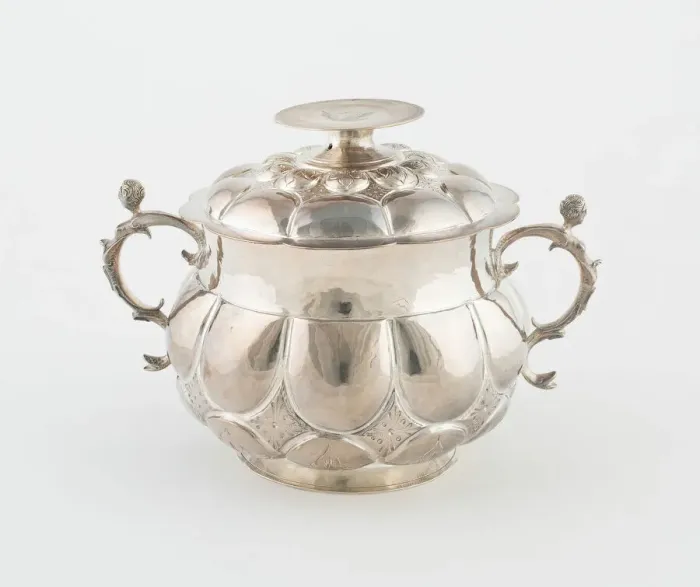 Framed Print : Caudle Cup with Cover, London, 1659 / 60. Creator: Arthur Manwaring Framed Print : Caudle Cup with Cover, London, 1659 / 60. Creator: Arthur Manwaring