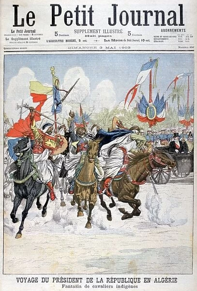 Cavalcade of native troops during the visit of President Loubet to Algeria, 1903