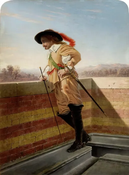 Framed Print : The Cavalier - after Meissonier, c1830-1890. Creator: James Nasmyth Framed Print : The Cavalier - after Meissonier, c1830-1890. Creator: James Nasmyth