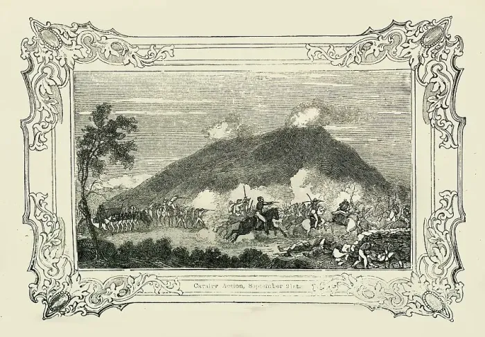 Framed Print : Cavalry Action, September 21st, 1849. Creator: Unknown Framed Print : Cavalry Action, September 21st, 1849. Creator: Unknown