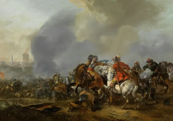 Framed Print : Cavalry Attacking Infantry. Creator: Pieter Wouwerman Framed Print : Cavalry Attacking Infantry. Creator: Pieter Wouwerman
