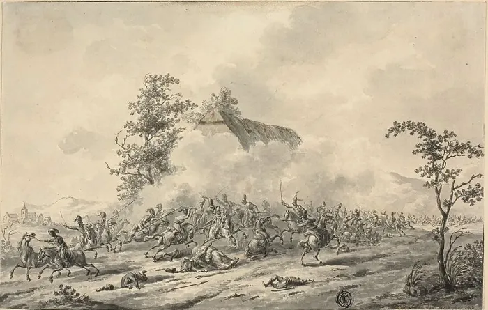 Framed Print : Cavalry Battle, 1803-07. Creator: Jan Antony Langendijk Framed Print : Cavalry Battle, 1803-07. Creator: Jan Antony Langendijk