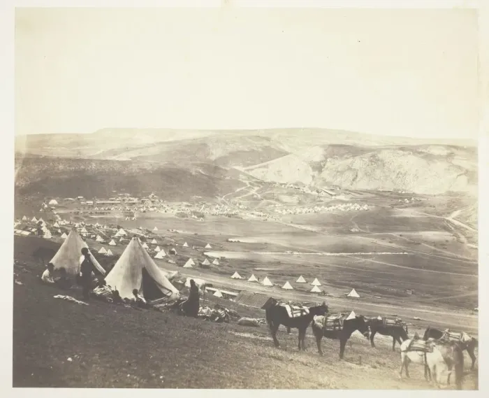 Framed Print : Cavalry Camp, Balaklava, 1855. Creator: Roger Fenton Framed Print : Cavalry Camp, Balaklava, 1855. Creator: Roger Fenton