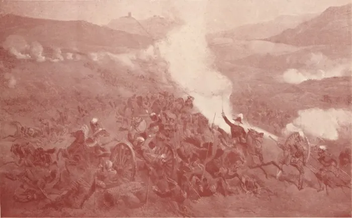 Framed Print : The Cavalry Charge at Balaclava, 1854 (1909) Framed Print : The Cavalry Charge at Balaclava, 1854 (1909)