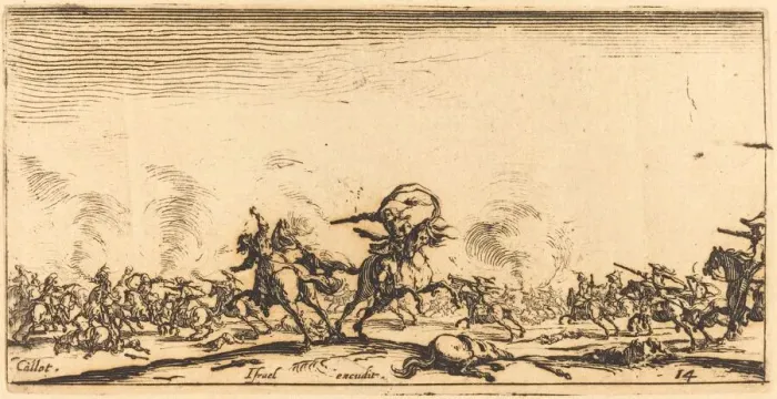 Framed Print : The Cavalry Combat with Pistols, c. 1632 / 1634. Creator: Jacques Callot Framed Print : The Cavalry Combat with Pistols, c. 1632 / 1634. Creator: Jacques Callot