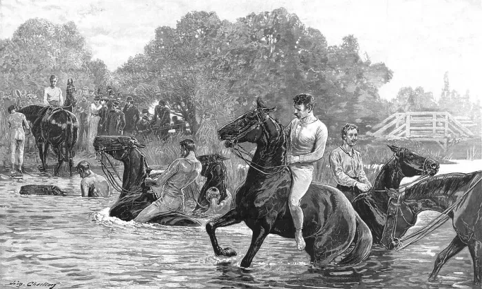 Framed Print : The Cavalry Manoevres in Berkshire - Officers of the Horse Guards and Life Guards, 1890. Creator: John Charlton Framed Print : The Cavalry Manoevres in Berkshire - Officers of the Horse Guards and Life Guards, 1890. Creator: John Charlton