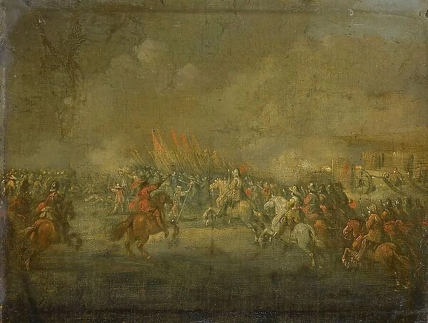 A Cavalry Skirmish, c.1645. Creator: Unknown