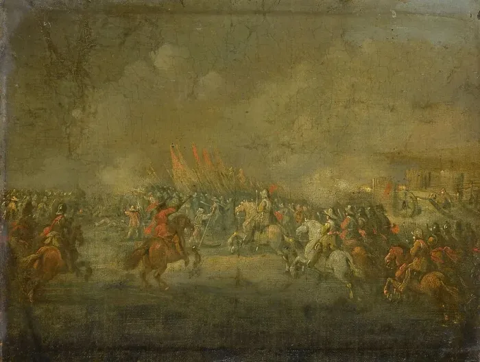 Framed Print : A Cavalry Skirmish, c.1645. Creator: Unknown Framed Print : A Cavalry Skirmish, c.1645. Creator: Unknown