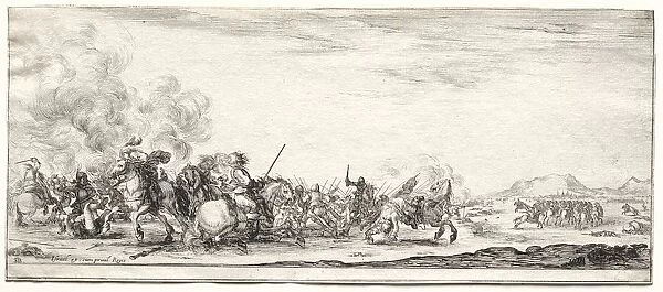 Cavalry Skirmish. Creator: Stefano Della Bella (Italian, 1610-1664)