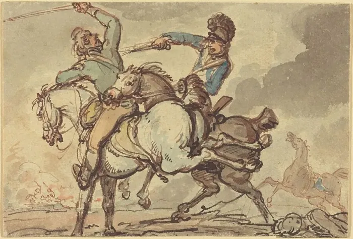 Framed Print : Cavalry Skirmish. Creator: Thomas Rowlandson Framed Print : Cavalry Skirmish. Creator: Thomas Rowlandson