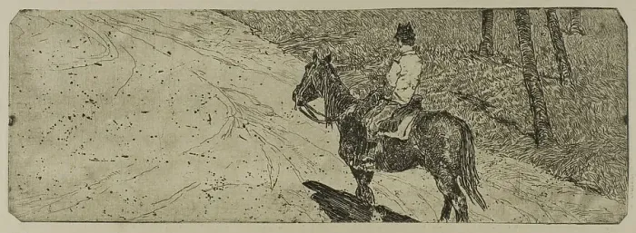 Framed Print : Cavalry Soldier, n.d. Creator: Giovanni Fattori Framed Print : Cavalry Soldier, n.d. Creator: Giovanni Fattori