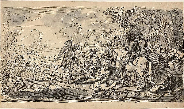 Cavalry Surveying the Wounded, n. d. Creators: Charles Parrocel, Joseph Francois Parrocel