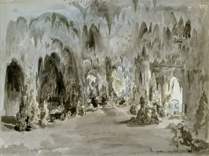 Framed Print : The Cave of Painshill. Creator: Elias Martin Framed Print : The Cave of Painshill. Creator: Elias Martin