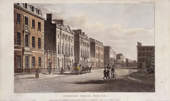 Framed Print : Cavendish Square, St Marylebone, London, 1813 Framed Print : Cavendish Square, St Marylebone, London, 1813