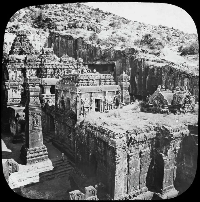 Framed Print : Caves of Ellora, Maharashtra, India, late 19th or early 20th century Framed Print : Caves of Ellora, Maharashtra, India, late 19th or early 20th century