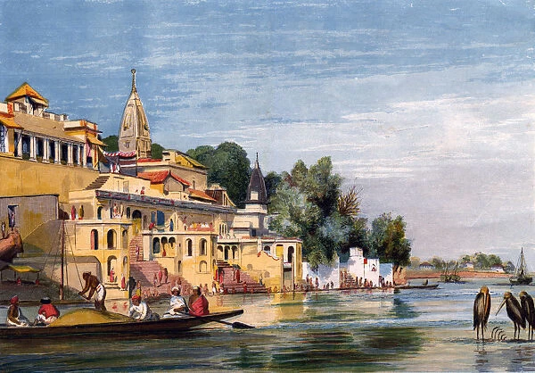 Cawnpore on the Ganges, India, 1857. Artist: William Carpenter