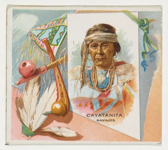 Framed Print : Cayatanita, Navajos, from the American Indian Chiefs series (N36) for Allen & Framed Print : Cayatanita, Navajos, from the American Indian Chiefs series (N36) for Allen &