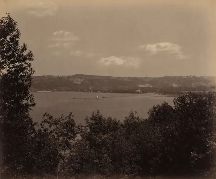 Framed Print : Cayuga Lake Toward Ithaca, c. 1895. Creator: William H Rau Framed Print : Cayuga Lake Toward Ithaca, c. 1895. Creator: William H Rau