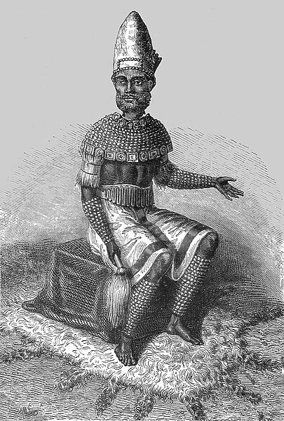 The Cazembe in state dress; The regions of the Cazembe, 1875. Creator: Unknown