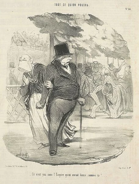 Ce n'est pas sous l'empire qu'on aurait dansé comme ca!... 19th century. Creator: Honore Daumier. Ce n'est pas sous l'empire qu'on aurait dansé comme ca!... 19th century. Creator: Honore Daumier