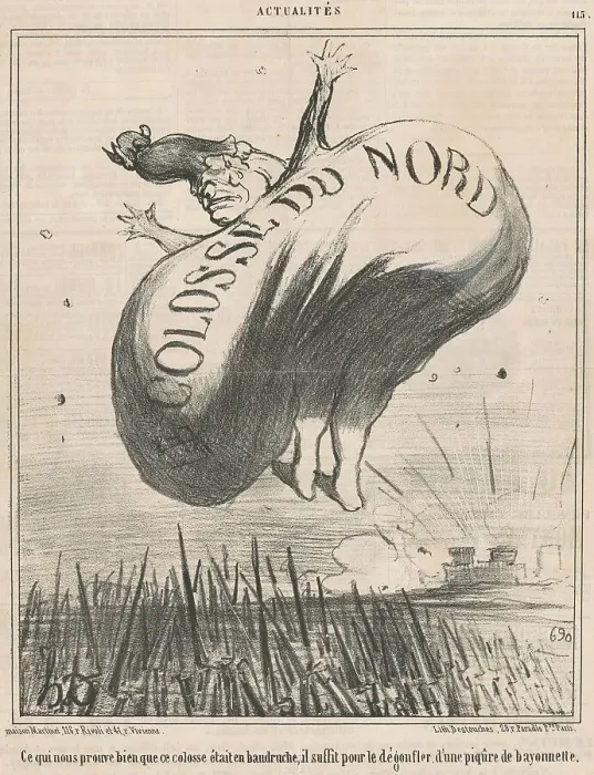 Framed Print : Ce qui nous prouve... que ce colosse... 19th century. Creator: Honore Daumier Framed Print : Ce qui nous prouve... que ce colosse... 19th century. Creator: Honore Daumier