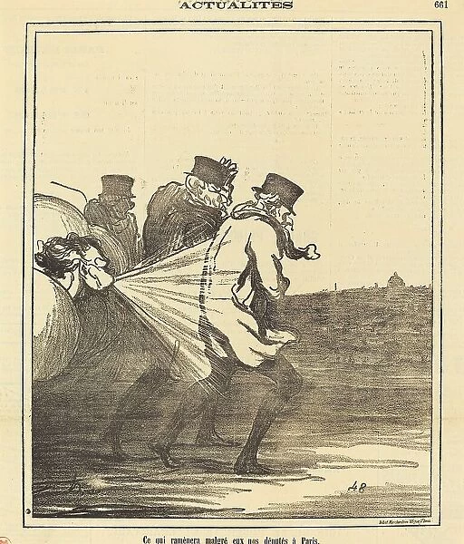 Ce qui ramènera... nos députés à Paris, 1871. Creator: Honore Daumier