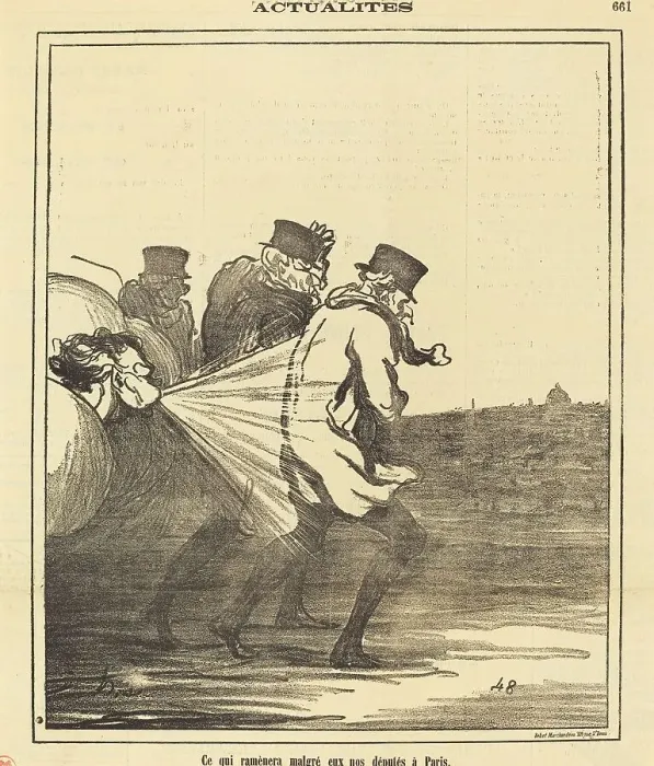 Framed Print : Ce qui ramènera... nos députés à Paris, 1871. Creator: Honore Daumier Framed Print : Ce qui ramènera... nos députés à Paris, 1871. Creator: Honore Daumier
