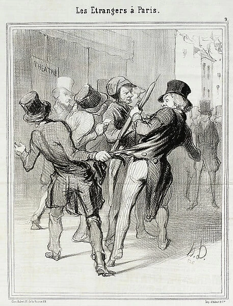 Ce qu'on appelle les séductions de Paris, 1844. Creator: Honore Daumier