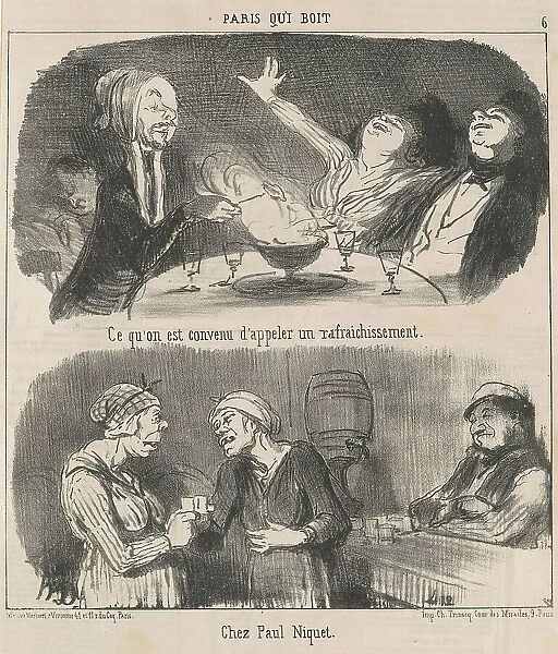 Ce qu'on est convenue d'appeler un rafraichissement, 19th century. Creator: Honore Daumier